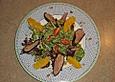 Gemischter Blattsalat mit Entenbrust a l&acute; Orange