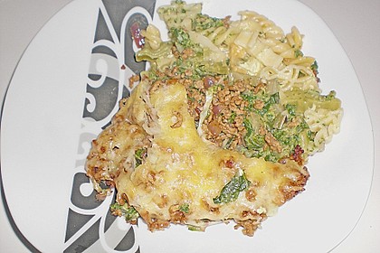 Nudelauflauf mit Mangold und Hackfleisch 1
