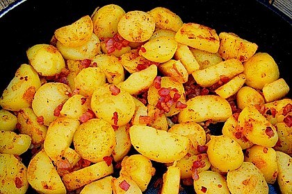 Bratkartoffeln a la creme mit Filet