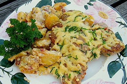 Bratkartoffeln a la creme mit Filet 2