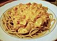 Spaghetti mit Pfirsich - Ingwer - Sauce