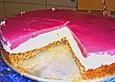 Rote Gr&uuml;tze - Torte mit Paradiescreme