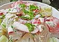 Kartoffelsalat mit Thunfisch in Joghurtcreme - Dressing