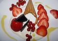 Eierlik&ouml;r - Ricottacreme mit Erdbeeren