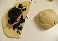 Lachs in Blattspinat und Ciabattateig mit Orangenkren