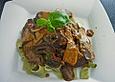 Pasta mit einer Pilz - Knoblauch - Sauce