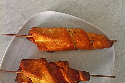 Gegrillte Teigspieße mit Bacon und Knoblauch 41