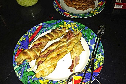 Gegrillte Teigspieße mit Bacon und Knoblauch 39