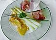 Badische Kratzede mit m&uuml;nsterlander Spargel und westf&auml;lischem Schinken