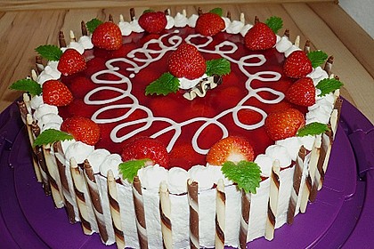 Erdbeerkuchen mit Vanillecreme 1