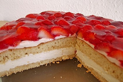 Erdbeerkuchen mit Vanillecreme 39