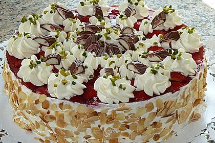 Erdbeerkuchen mit Vanillecreme