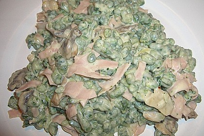 Spinat - Spatzen mit Schinken - Rahm - Sauce 1