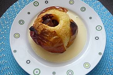 Boskoop auf Vanillesoße