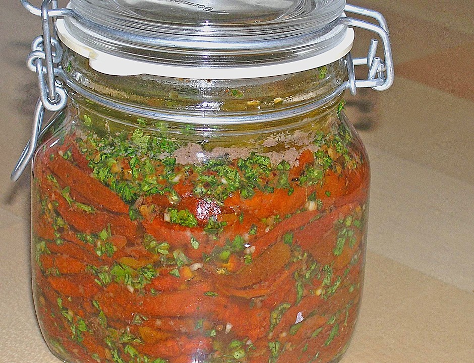 Getrocknete Tomaten pikant eingelegt (Rezept mit Bild) | Chefkoch.de