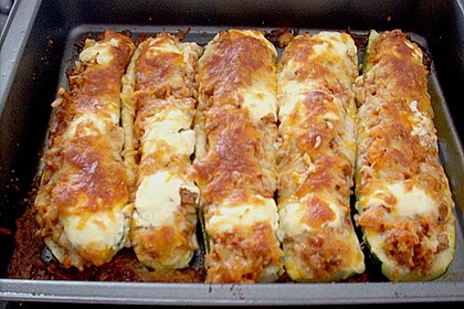 Zucchini mit Hackfleisch - Reis - Füllung 12