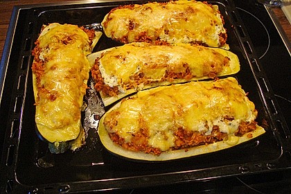 Zucchini mit Hackfleisch - Reis - Füllung 5