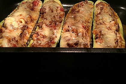 Zucchini mit Hackfleisch - Reis - Füllung 4