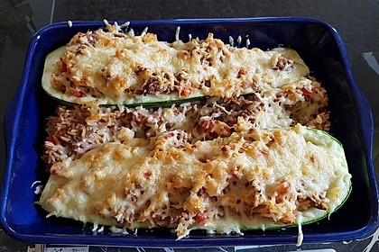 Zucchini mit Hackfleisch - Reis - Füllung 14