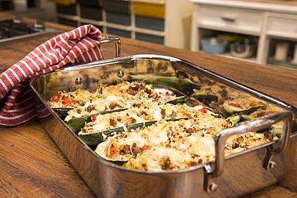 Zucchini mit Hackfleisch - Reis - Füllung 1