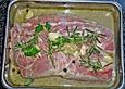 Kasseler - Braten mit Pilzen und Paprika - Sahne - Sauce
