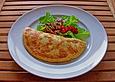 Omelette mit D&ouml;rrfleisch und K&auml;se