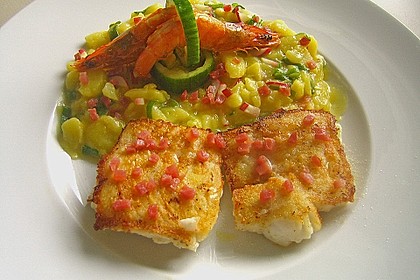 Maischolle auf Kartoffel - Bärlauch - Salat