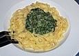 Tagliatelle mit Blattspinat