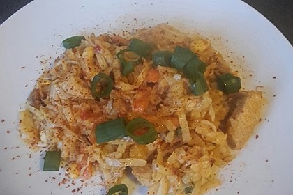 Gebratenes Hühnchen mit Mie-Nudeln 21