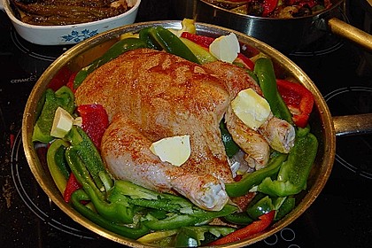 Huhn mit frischem Paprika