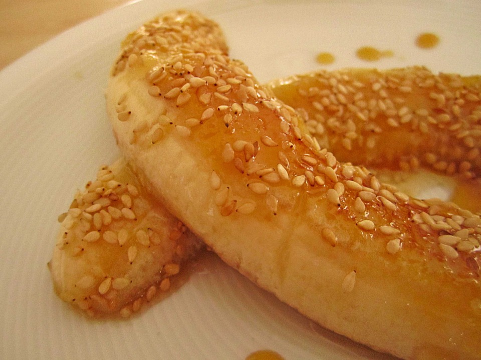 Gebackene Banane mit Honig und Sesam (Rezept mit Bild) | Chefkoch.de