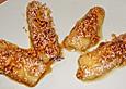 Gebackene Banane mit Honig und Sesam