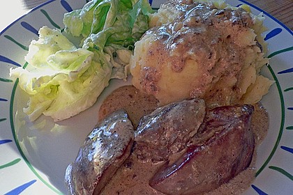 Putenleber in Lorbeer/Weinsauce 1