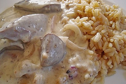 Putenleber in Lorbeer/Weinsauce 3
