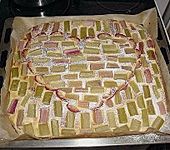 K&auml;se - Rhabarberkuchen vom Blech (Bild)