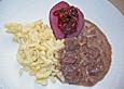 Hirsch - Ragout mit Rotweinso&szlig;e