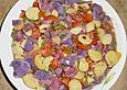 Bunter Kartoffelsalat mit Schinkenw&uuml;rfeln