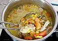 Maiscremesuppe mit H&auml;hnchen