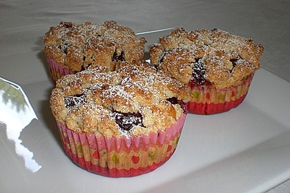 Kirsch - Muffins mit Kokosstreusel 8