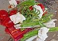Chicas Feta -  P&auml;ckchen mit gr&uuml;nem Spargel vom Grill