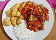 Fleischk&auml;se nach Gyros - Art mit Knoblauch - Quark