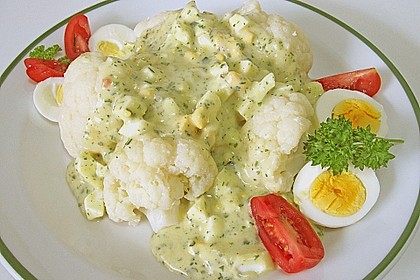 Karfiol mit Eier - Kr&auml;uter - Sauce 2