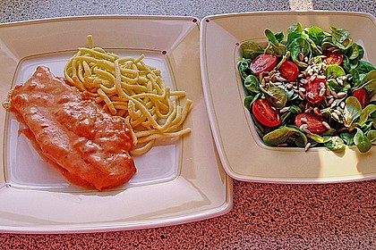 Putenbrustfilet mit Chili - Sahne - Sauce 1