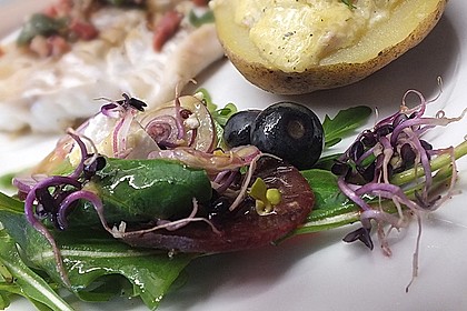 Blattsalat mit Roter Bete und Schafskäse 3