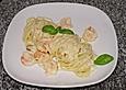 Spaghetti mit Crevetten in Zitronenrahm