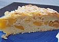 Pfirsichkuchen mit Marzipanguss