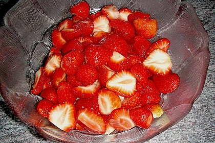 Erdbeeren auf Bananenschaum 9