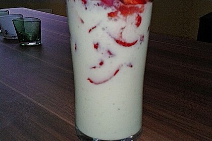 Erdbeeren auf Bananenschaum 8
