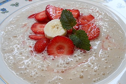 Erdbeeren auf Bananenschaum 4