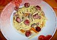 Leckere Nudelpfanne mit Bratwurstb&auml;llchen